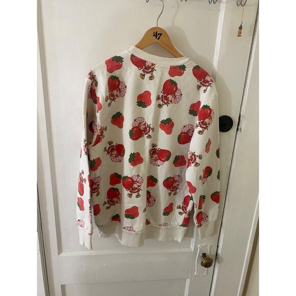 Strawberry Shortcake Women's All Over Print Long Sleeve Sweater - Medium - Picture 4 of 13